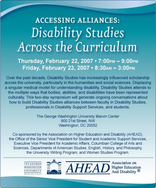 Accessing Alliances: Disability Studies Across the Curriculum