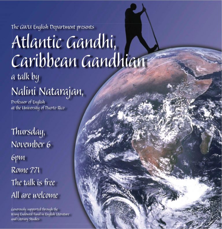 Nalini Natarajan: “Atlantic Gandhi,  Caribbean Gandhian”