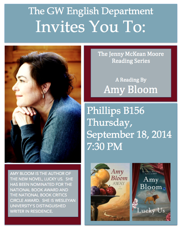 Amy Bloom Reads Thursday, September 18