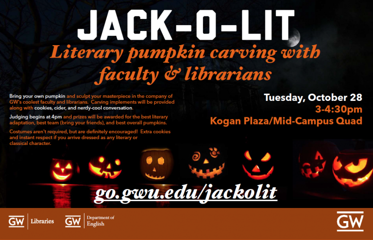 Literary Pumpkin Carving with Faculty and Librarians!