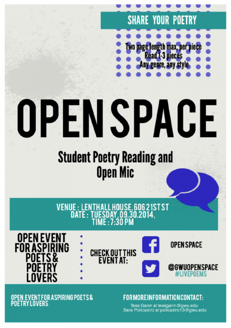 Share Your Poetry Next Week: Open Mic Student Poetry Reading