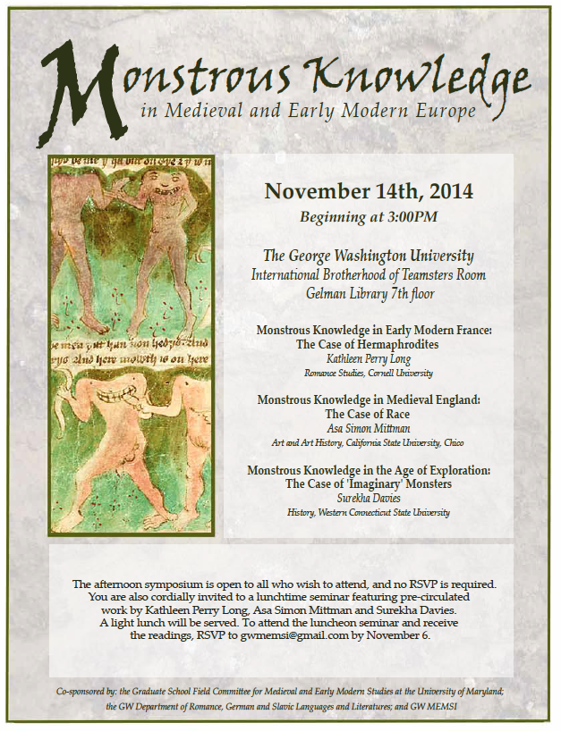 Monstrous Knowledge in Medieval and Early Modern Europe
