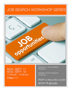 Job Search Workshops September 11 and September 18
