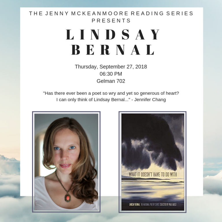 Lindsay Bernal Reads for the Jenny McKean Moore Series September 27